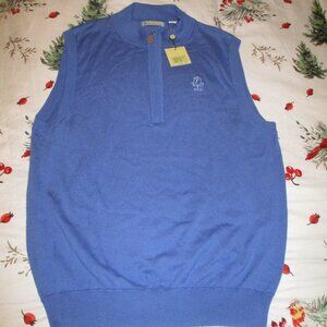 DONALD ROSS MEN'S 1/4 ZIP SWEATER VEST $165  Medium